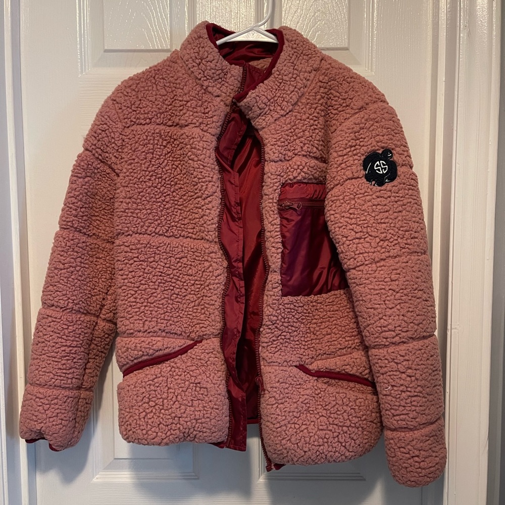 NWOT Simply Southern Pink puffer jacket - Picture 2 of 4